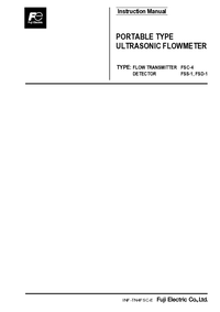 Thumbnail of document Manual - FSCS10A4-00Y Portaflow-C FSC-4 Ultrasonic Flow Meter